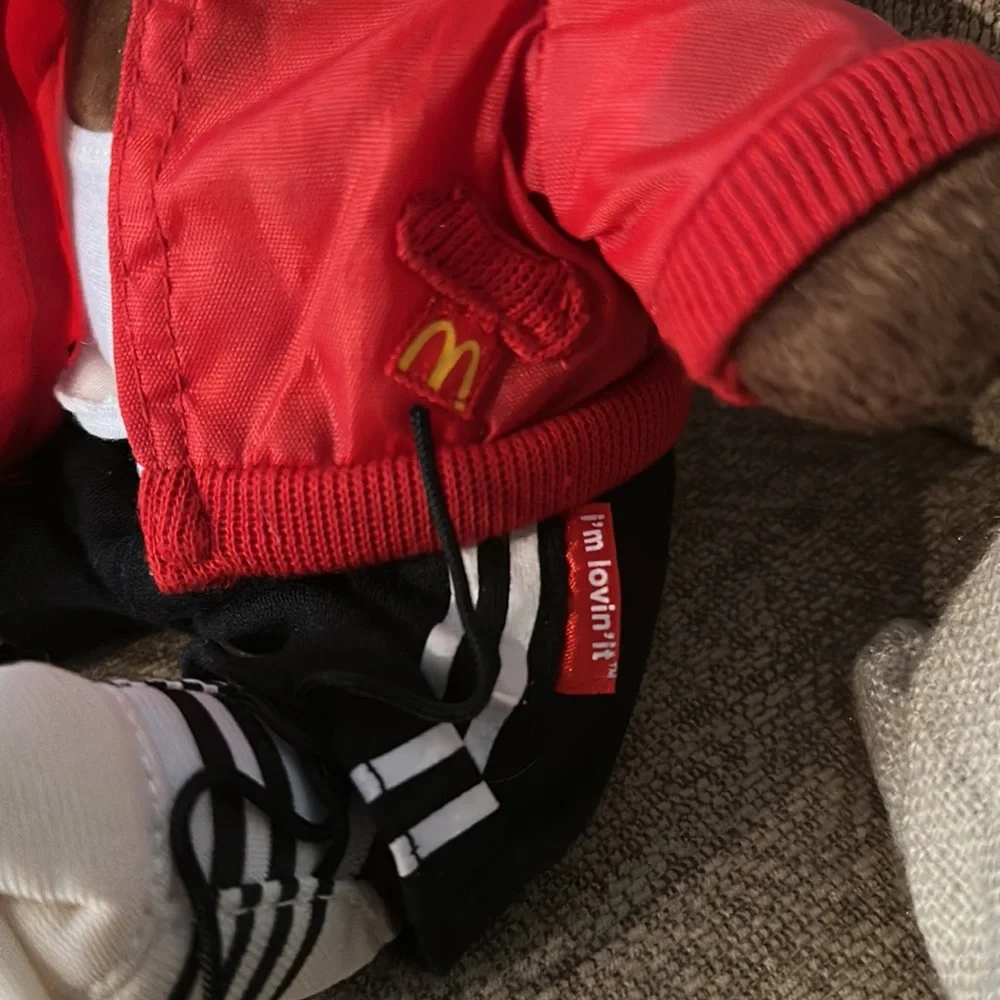 Vintage 2004 McDonald's I'm Lovin' It Sporty Stylin Bear Plush Red Tracksuit